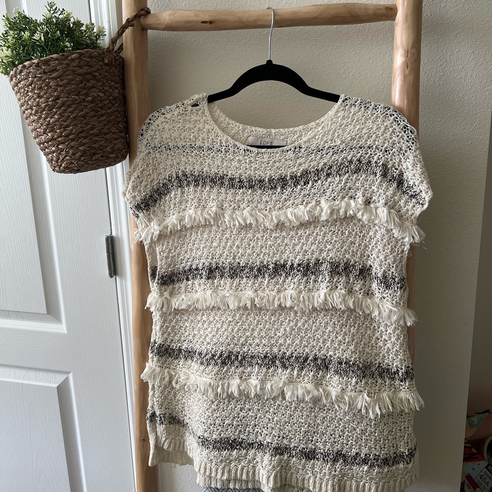 Ann Taylor Loft Crochet Sweater